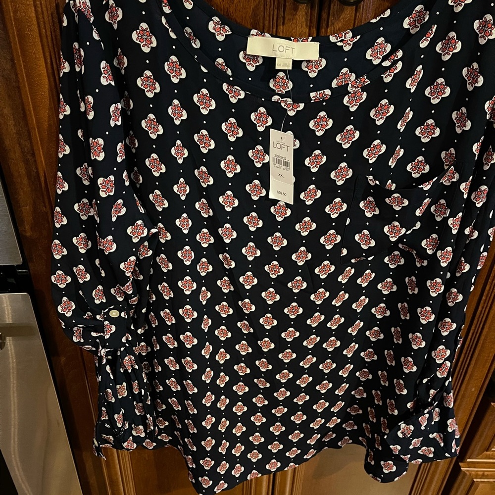 Loft navy blouse - Picture 4 of 6